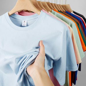 Camiseta de Hombre al por Mayor, Personalizada, 100% Algodón, Corte Holgado, Cuello Redondo, Manga Corta, Lisa, para Impresión, para Todas las Temporadas - Product Image 2