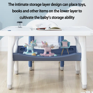 VSUCH Home Nouveau bureau d'étude pour tout-petits, école primaire, jeu <span class=keywords><strong>de</strong></span> construction, apprentissage précoce, <span class=keywords><strong>table</strong></span> et chaise multifonctionnelles pour enfants - Product Image 5