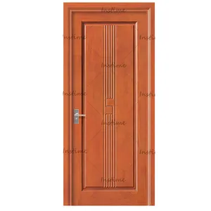 Instime yeni tasarlanmış ahşap kapı yapma makinesi ahşap iç kapı maun masif ahşap kapı ev için
