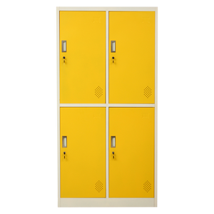خزانة ملابس معدنية فردية بأربعة أبواب للمنزل والمدرسة والصالة الرياضية والمكتب - Product Image 2