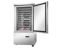 Congélateur commercial vertical à température unique, réfrigérateur à porte simple, grande capacité, refroidissement par air, contrôle numérique, en acier inoxydable