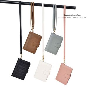 Vegan Leather Hook Organizer <b>Passport</b> <b>Cover</b> With Card Holder Magnetic and Neck Strap - Product Image 2