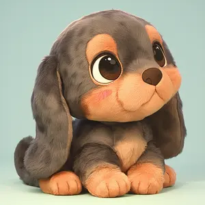 Bajo MOQ personalizado Adorable Animal personalizado lindo Animal de peluche realista Dachshund perro de juguete