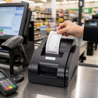 Imprimante de reçus de vente au détail Xprinter XP-58IIH USB Bluetooth, thermique 58 mm, 203 dpi, 90 mm/s, sans fil, POS pour magasin de vêtements