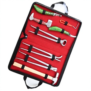 Professional 8Pcs Farrier Tool Kit | Horse Hoof Trimming & Shoeing Veterinary Instruments | 13" Nail <b>Puller</b>, Nail Removal Nipper - Product Image 1