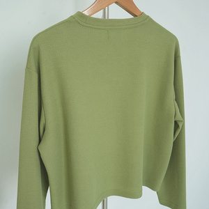 T-Shirt <span class=keywords><strong>Termica</strong></span> Unisex a Maniche Lunghe in Cotone Morbido con Collo Tondo e Spalle Scese, Personalizzabile con Ricamo - Product Image 5