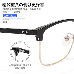 Monturas de Gafas Kazoo, Rectangulares, Medio Marco, Diseño Transparente, TR90, Unisex, Lentes Asféricas 55-18-145 - Product Image 5