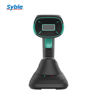 Lector de Códigos de Barras QR Automático Syble XB-D30BT, Escáner de Códigos de Barras Inalámbrico 2D de Mano con Base