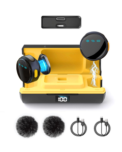 <b>Wireless</b> <b>Microphones</b> Noise Cancellation Battery Case Lavalier Lapel Mini <b>Microphone</b> for Video Recording - Product Image 3