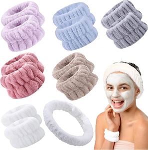 Soft Flannel Wristbands for Face Wash Waterproof Makeup Hair Hoop <b>Leopard</b> Plaid Polka Dot Spa Skincare <b>Accessories</b> Gift - Product Image 4