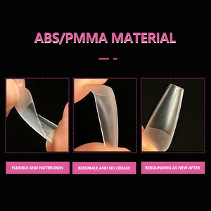 JIEYU PMMA/ABS, <span class=keywords><strong>faux</strong></span> ongles complets, demi-mat, amovibles, français, <span class=keywords><strong>faux</strong></span> ongles artificiels, <span class=keywords><strong>faux</strong></span> ongles pour femmes, extensions d'ongles à <span class=keywords><strong>domicile</strong></span> - Product Image 2