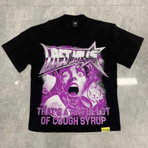 A <strong>AWFUL</strong> LOT of COUGH SYRUP Top Quality Oversized Scannable Drop Shoulder Mens Short Sleeve Cotton Printed <strong>Shirts</strong> for Men - Product Image 6