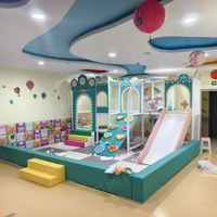 Aire de jeux intérieure pour enfants, château gonflable, maison de jeu portable, kit de zone de jeux à deux niveaux pour enfants, équipement de jeu avec ensemble personnalisé