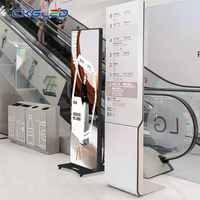 Poster LED Indoor P2.5 Digital Signage Layar Mobile Plug & Play Slim Slide Poster LED untuk Iklan Komersial Bioskop