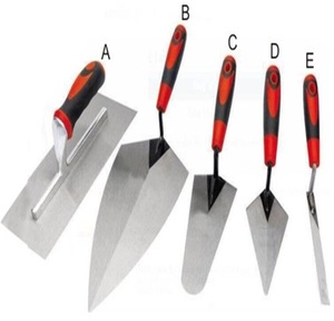 5pcs Set Construction Tools Polished Blade Marshalltown Bricklaying Trowels Plastering Trowel Set Handle Material Plastic Handle - Product Image 1