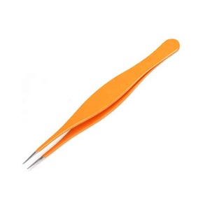 Pinzas para cejas de acero inoxidable, diseño personalizado colorido - Product Image 1