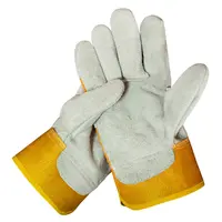 Su geçirmez koruyucu kaynak inek derisi deri iş eldivenleri kış iş emniyet eldivenleri