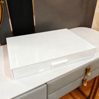 Boîte de rangement en plastique pour ordinateur de bureau, support surélevé, tiroirs transparents, combinaisons multi-niveaux, boîte à cosmétiques empilable, style japonais