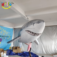 Requin suspendu gonflable d'animal d'océan gonflable de la publicité géante de nouvelle conception
