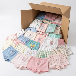 Lot en gros de sous-vêtements pour enfants Dollar Store – Boxers imprimés animaux, voitures, fruits, dessins animés, tailles assorties, mixtes garçons et filles – Chine - Product Image 1