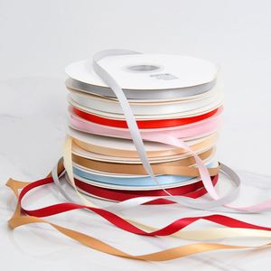 Custom Color Size 1cm 100 Yards Double <b>Face</b> Durable Polyester Ribbon for Wedding Birthday Christmas Gift Wrapping Bridal - Product Image 1