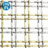 Grilles décoratives en maille tissée en bronze antique, tissage simple, durables, anti-corrosion, pour plafonds, armoires, inserts