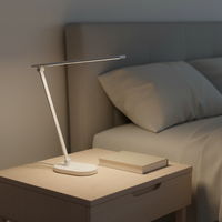 Lampe de bureau LED rechargeable, alimentée par USB, avec niveaux de luminosité réglables, design confortable pour les yeux, pour l'étude, l'école et le bureau