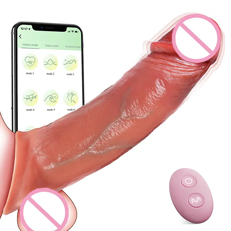 2024 Super Strong Telescopic Realistic Heating Big Dildo Vibrator Sex Toys for Women Masturbation Xxl Dildos