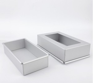 Molde de pastel de gasa rectangular con fondo extraíble-Molde <span class=keywords><strong>para</strong></span> hornear de aluminio sólido anodizado <span class=keywords><strong>para</strong></span> uso profesional y doméstico - Product Image 4