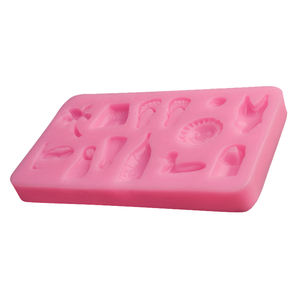 Moule en silicone pour gâteau fondant DIY en forme de rectangle 3D 15, motif plage océan, pour claquettes, lunettes de soleil, bouteille à vœux, maillot de bain, palmes de plongée - Product Image 5