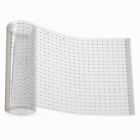 Écran LED transparent flexible P3.91 auto-adhésif, 85 % de transparence, 4500 nits, pour affichage publicitaire en vitrine de centre commercial
