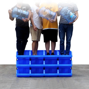 औद्योगिक कार्यशाला उपकरण के लिए बड़े भारी शुल्क स्टैकयोग्य प्लास्टिक भंडारण बिन लटका शेल्फ के साथ संगठन - Product Image 4