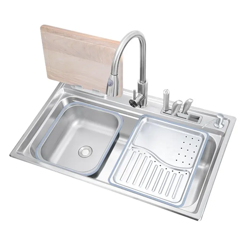 Wholesale Smart Small Size Metal Base Nano Single Design Waterfall Tap Efficient Kitchen Sink