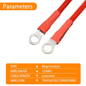 Terminal de Anillo O Personalizado con Aislamiento de PVC para Cable de Arranque Eléctrico y Aplicaciones de Arnés de Cableado Electrónico - Product Image 3