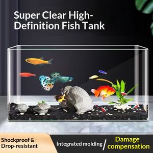 Aquarium en acrylique transparent avec couvercle, aquarium pour poissons rouges, design paysager super blanc pour bureau et usage domestique, Chine - Product Image 2