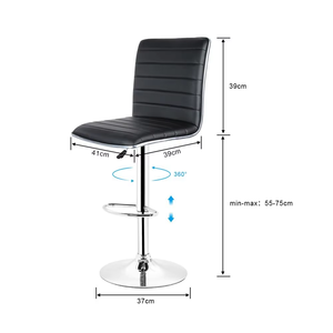 Fabricante al por mayor de elevación ajustable <span class=keywords><strong>SILLA</strong></span> DE <span class=keywords><strong>Bar</strong></span> estilo contemporáneo estable de cuero sintético taburetes para el hogar <span class=keywords><strong>Bar</strong></span> Hotel comedor - Product Image 4