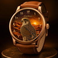 Montre géante personnalisée avec cadran émaillé, OEM ODM, sur mesure, Grand Feu Cloisonné, montre-bracelet automatique de luxe avec votre propre logo