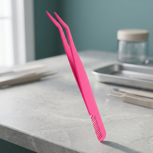 Pinzas de Acero Inoxidable de Lujo con Punta Inclinada en Oro Rosa de 10 mm para Extensión de Pestañas, Peine para Pestañas Postizas, Venta al por Mayor - Product Image 4