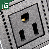 Barre d'alimentation GETEKnet OEM 12 ports 8 prises US/EU IEC C13/C19, boîtier en alliage d'aluminium, certifiée CE, montage en rack 19 pouces