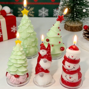 Nouvelle série de bougies parfumées personnalisées pour Noël, bougies de Noël, Père Noël, bonhomme de neige, sapin de Noël, bougies parfumées peintes - Product Image 1
