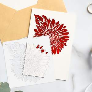 Pochoirs <span class=keywords><strong>de</strong></span> fleurs pour la peinture sur bois, papillons <span class=keywords><strong>de</strong></span> <span class=keywords><strong>tournesol</strong></span>, modèles <span class=keywords><strong>de</strong></span> pochoirs <span class=keywords><strong>de</strong></span> feuilles d'oiseaux pour la peinture, 36 feuilles - Product Image 4