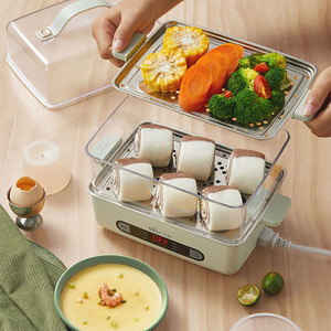 Vaporera eléctrica Little Bear ZDQ-B06N3 de doble capa con control digital para cocinar huevos al desayuno - Product Image 3