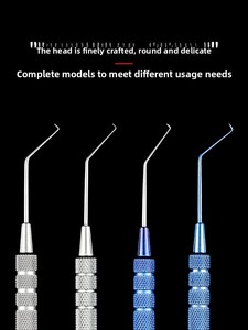 Gancho de Posicionamento de Lentes para Facoemulsificação Manual, Bisturi Fino de Nucleotomia em Aço Inoxidável/Liga de Titânio para Cirurgia Oftalmológica - Product Image 3