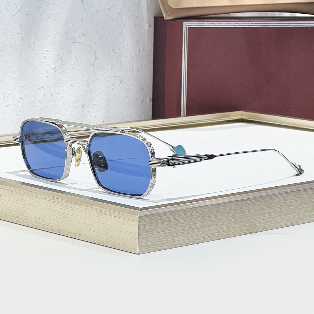 Silver frame blue
