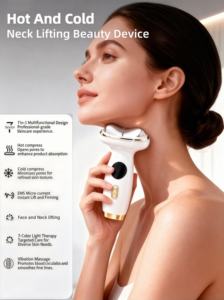 Nieuw product 7-in-1 warm & koud gezichtsmassage-apparaat multifunctioneel gezichtsverzorgingsapparaat nek liftend apparaat voor thuisgebruik - Product Image 2