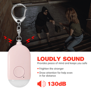 Porte-clés d'alarme de sécurité personnelle rechargeable SOS Bracelet d'alarme personnel pour mousquetons promotionnels de sécurité et de défense - Product Image 4