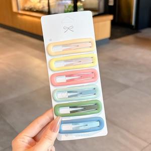 Haarclips Voor Meisjes 6 Stuks Geen Slip Metalen Snap Haarspeldjes Voor Kinderen Tieners Schattige Snoep Kleur Haarspelden - Product Image 5