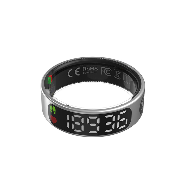 Multifunctional Smart Ring with LED Display TikTok Photo Gesture Control Health Sport Tracker App Control