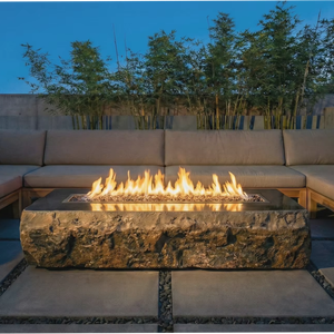 Cheminée extérieure en <span class=keywords><strong>pierre</strong></span> naturelle <span class=keywords><strong>de</strong></span> basalte pour jardin, parc et hôtel - Durable et écologique - Product Image 1