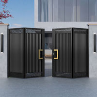 Portes coulissantes automatiques en aluminium pour allée de maison, design moderne et simple, en métal, pour l'extérieur, à vendre